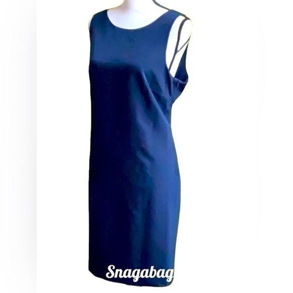 TRINA TURK NWT CLEMENTE BACK TWIST SLEEVELESS DRESS INDIGO BLUE SIZE 12 - Picture 6 of 9